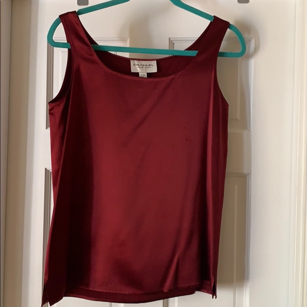 Emanuel silk maroon top